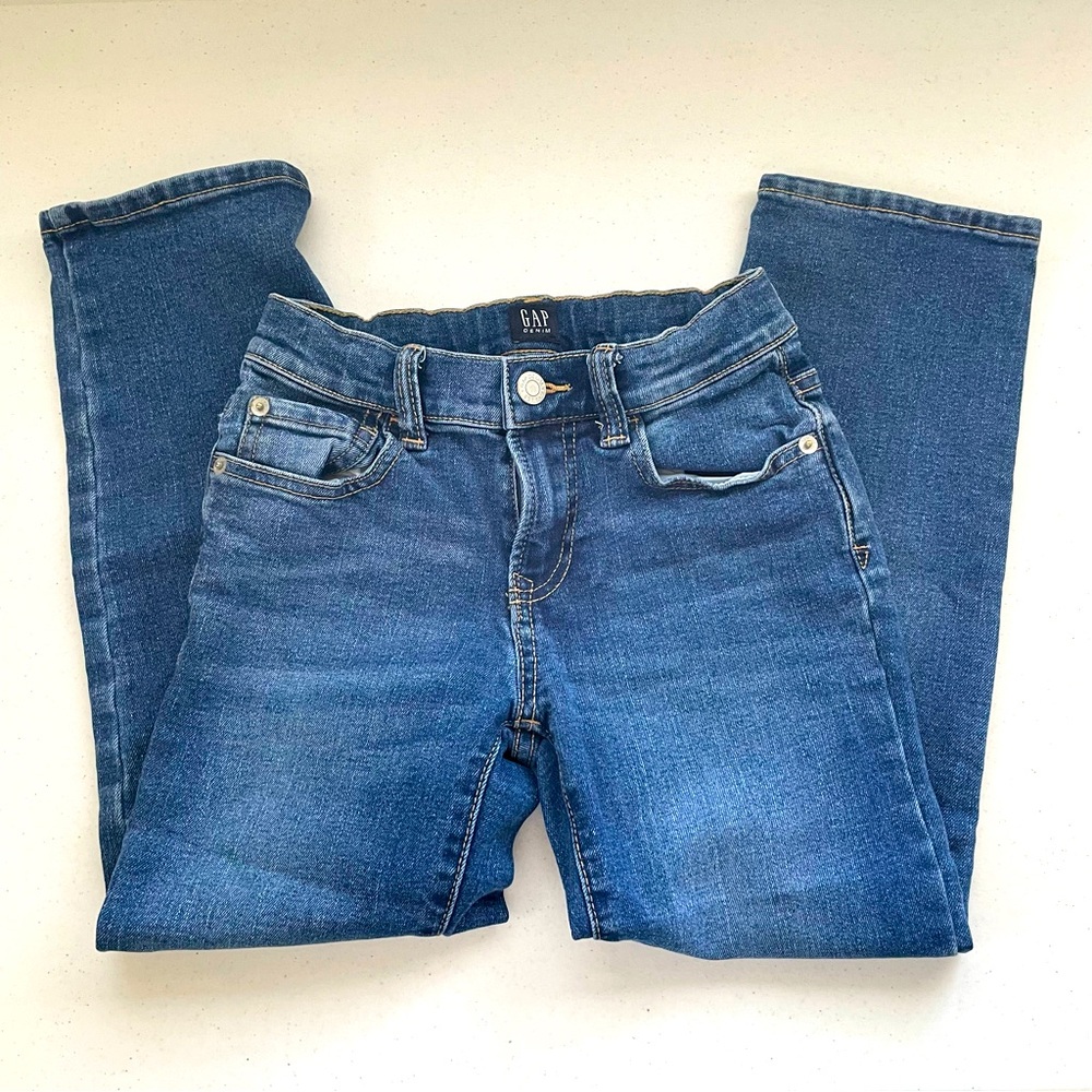 GAP DENIM - Stretch Straight Jeans - 7 - classic blue